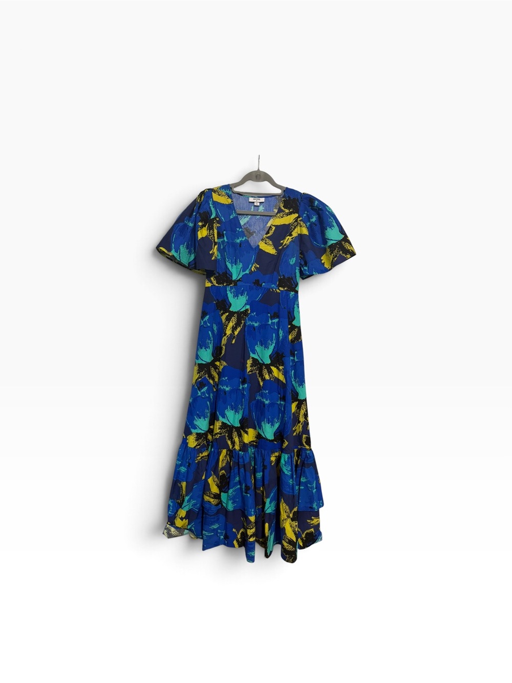 Christopher John Rogers x Target Blue Floral Puff Sleeve Tiered Maxi Dress - Picture 3 of 6